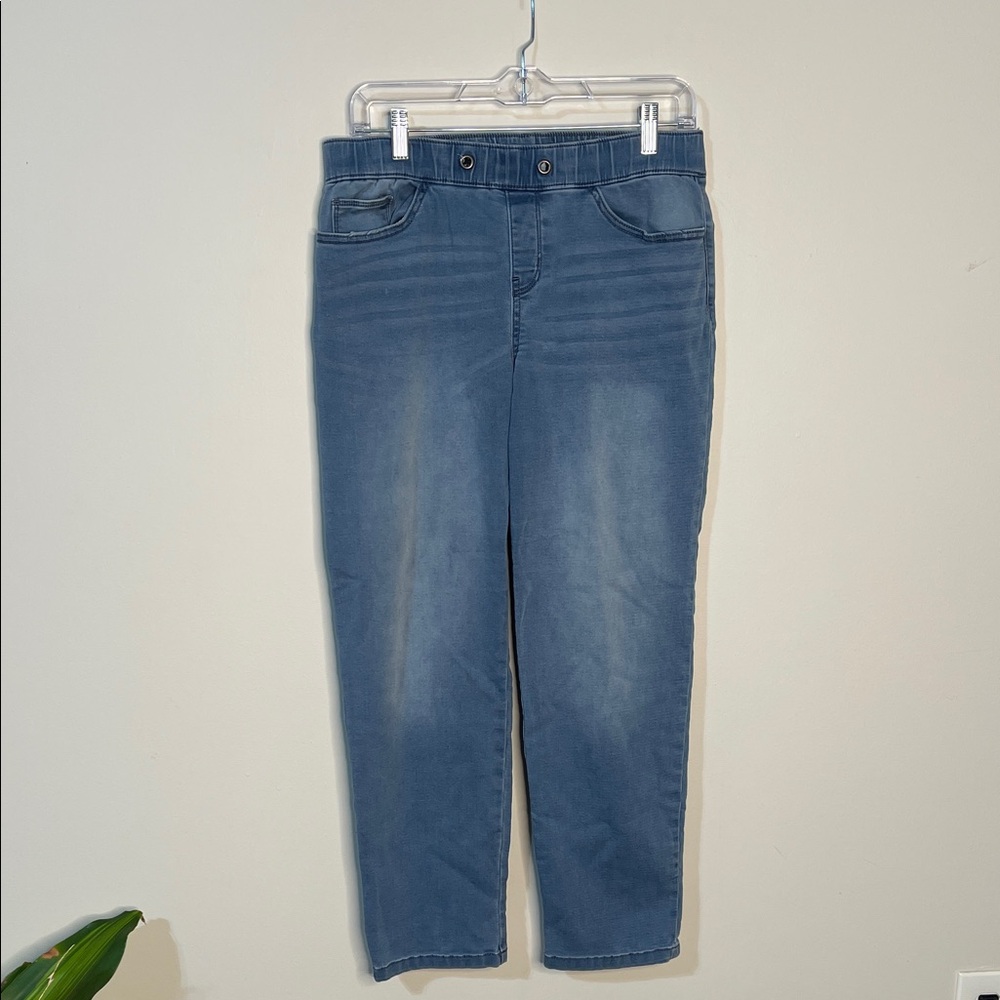 Rewash Women's Cropped Blue Jeans